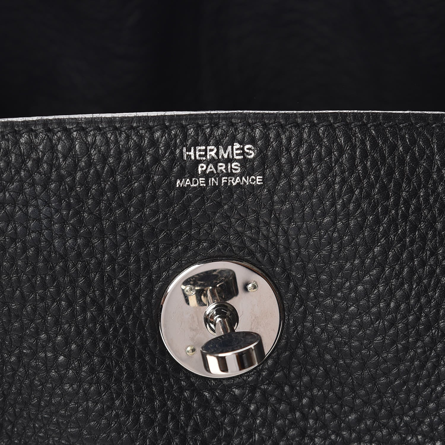 Hermes Taurillon Clemence Lindy 30 Black 6 of 12