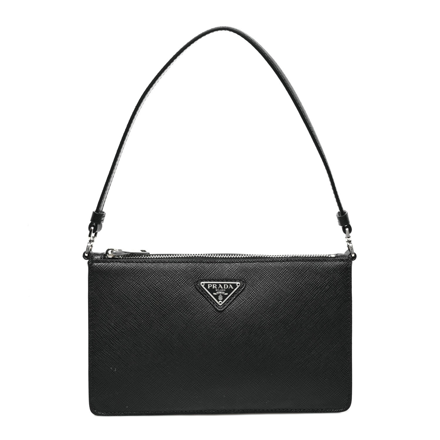 Prada Saffiano Mini Shoulder Bag Black 1 of 7
