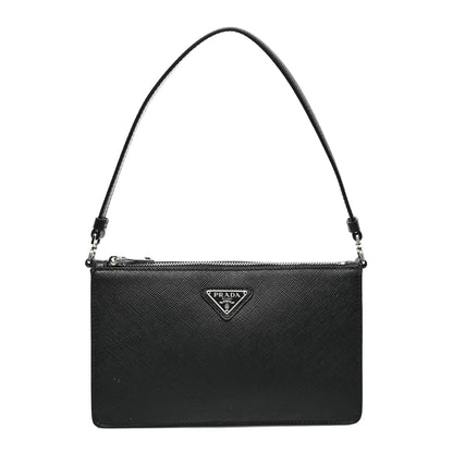 Prada Saffiano Mini Shoulder Bag Black 1 of 7