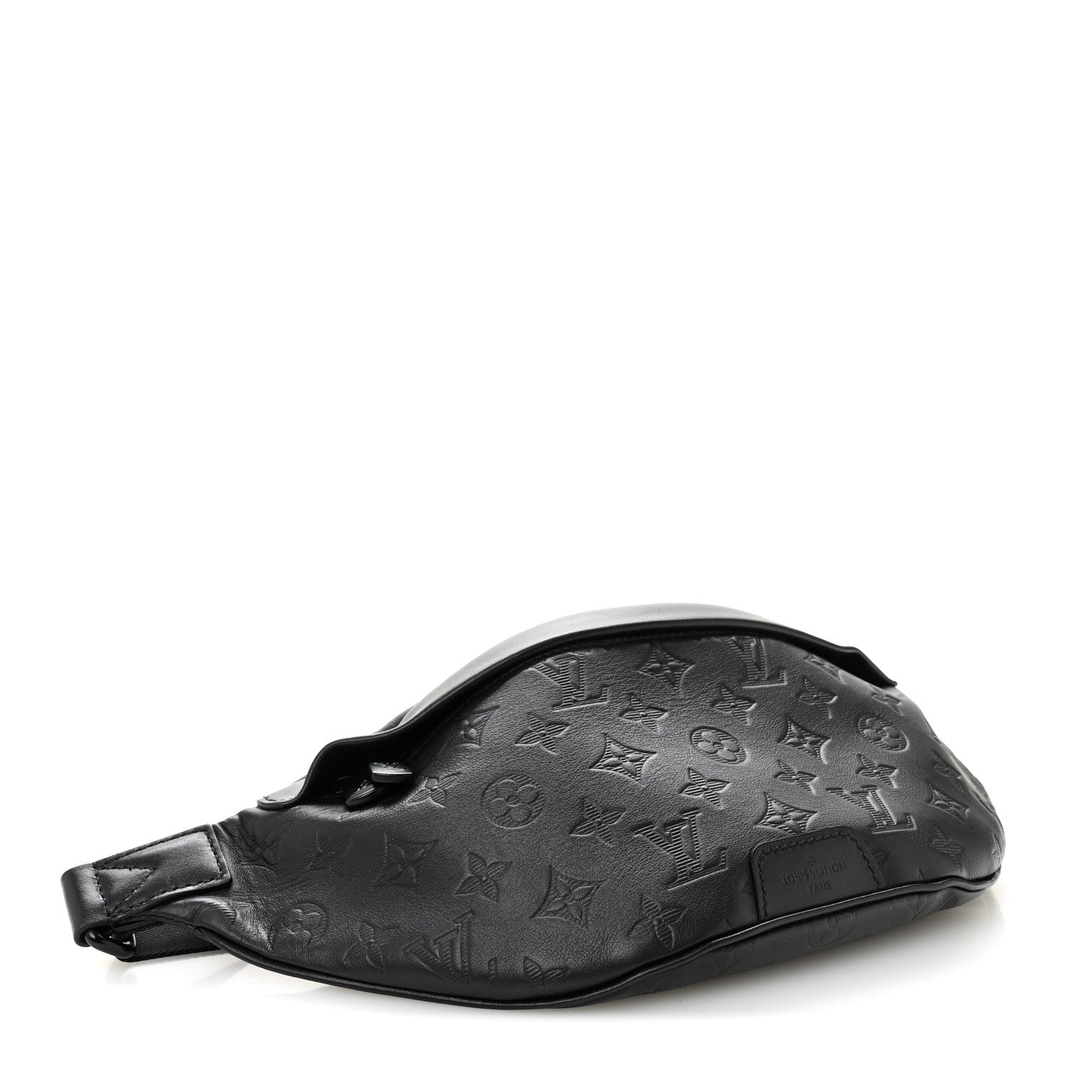 Louis Vuitton Calfskin Monogram Shadow Discovery Bumbag Black 4 of 9