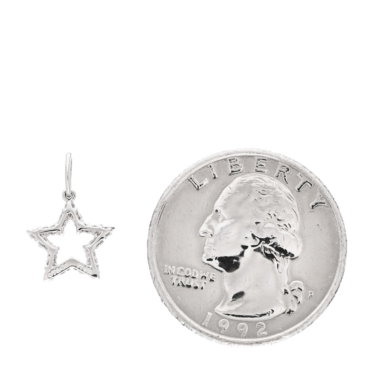 Platinum Diamond Star Charm