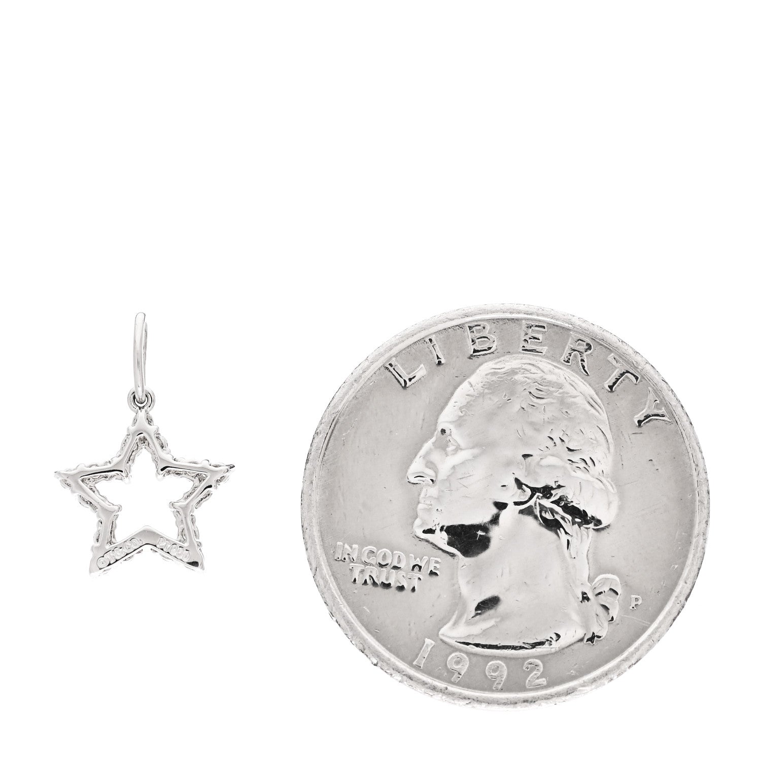 Tiffany Platinum Diamond Star Charm 2 of 3