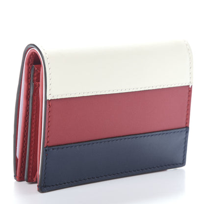 Gucci Calfskin Queen Margaret Card Case Wallet Blue Agata Hibiscus Red Mystic White 3 of 6