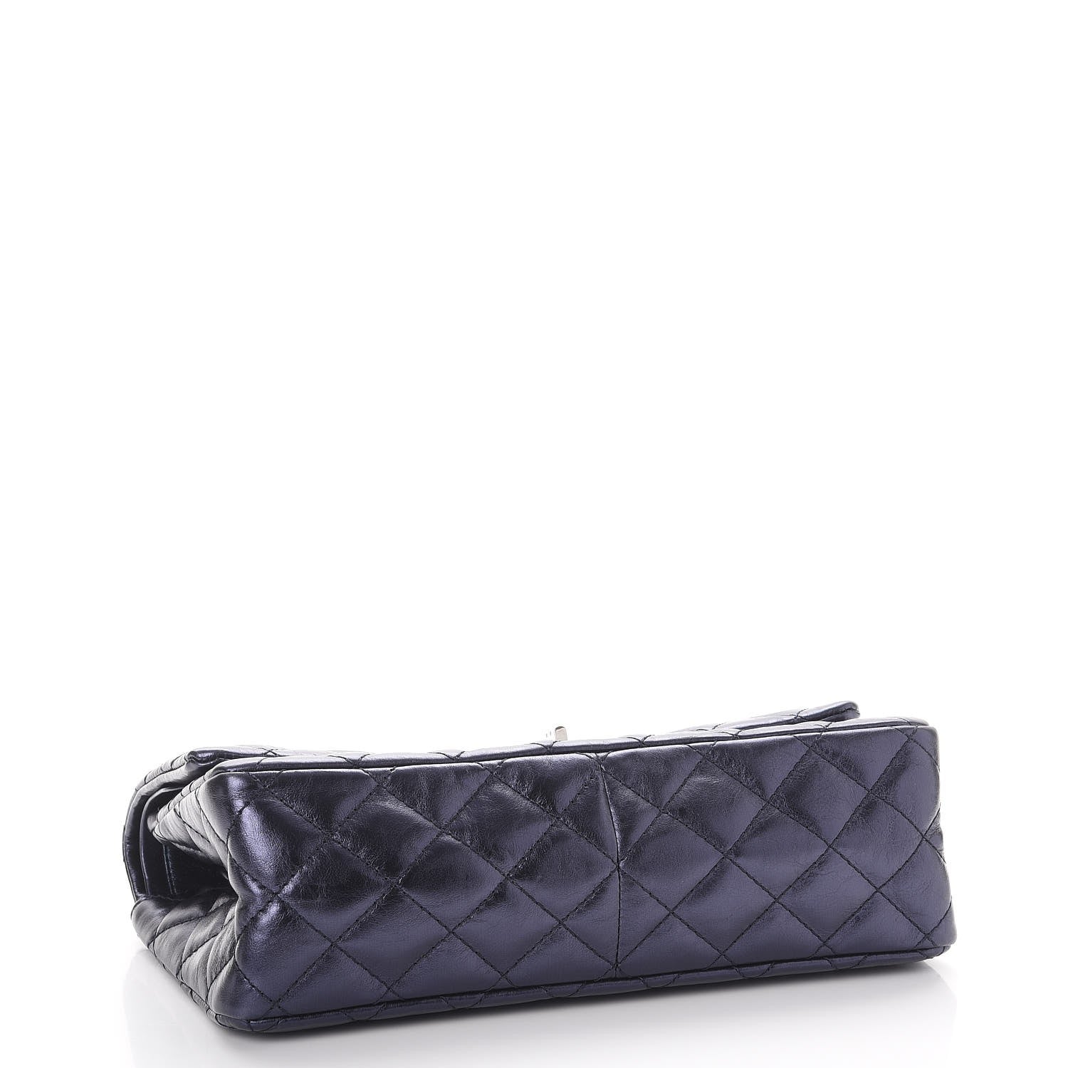 Chanel Metallic Calfskin Quilted 2.55 Reissue 226 Flap Dark Navy Blue 5 of 10