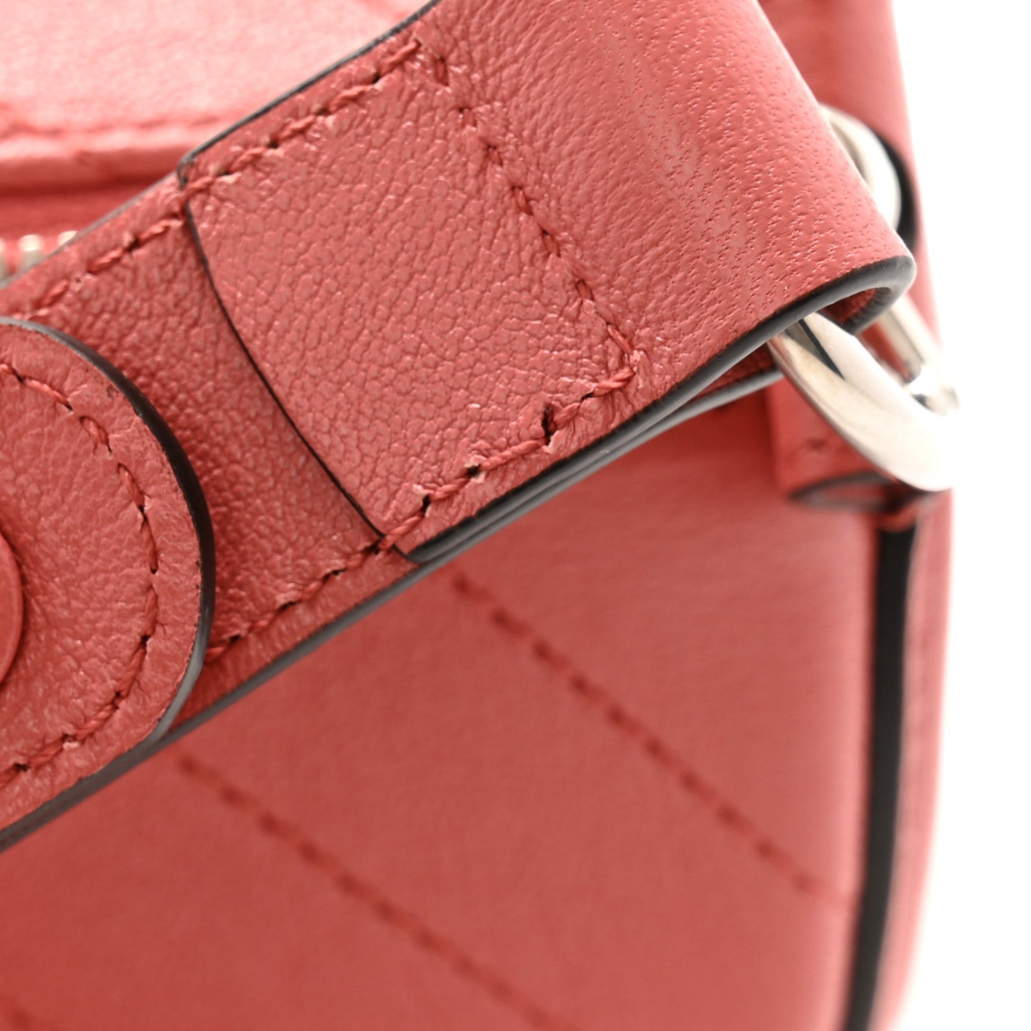Gucci Sakai Be Green Calfskin Diagonal Stitched Mini Blondie Barrel Shoulder Bag Pink 10 of 10