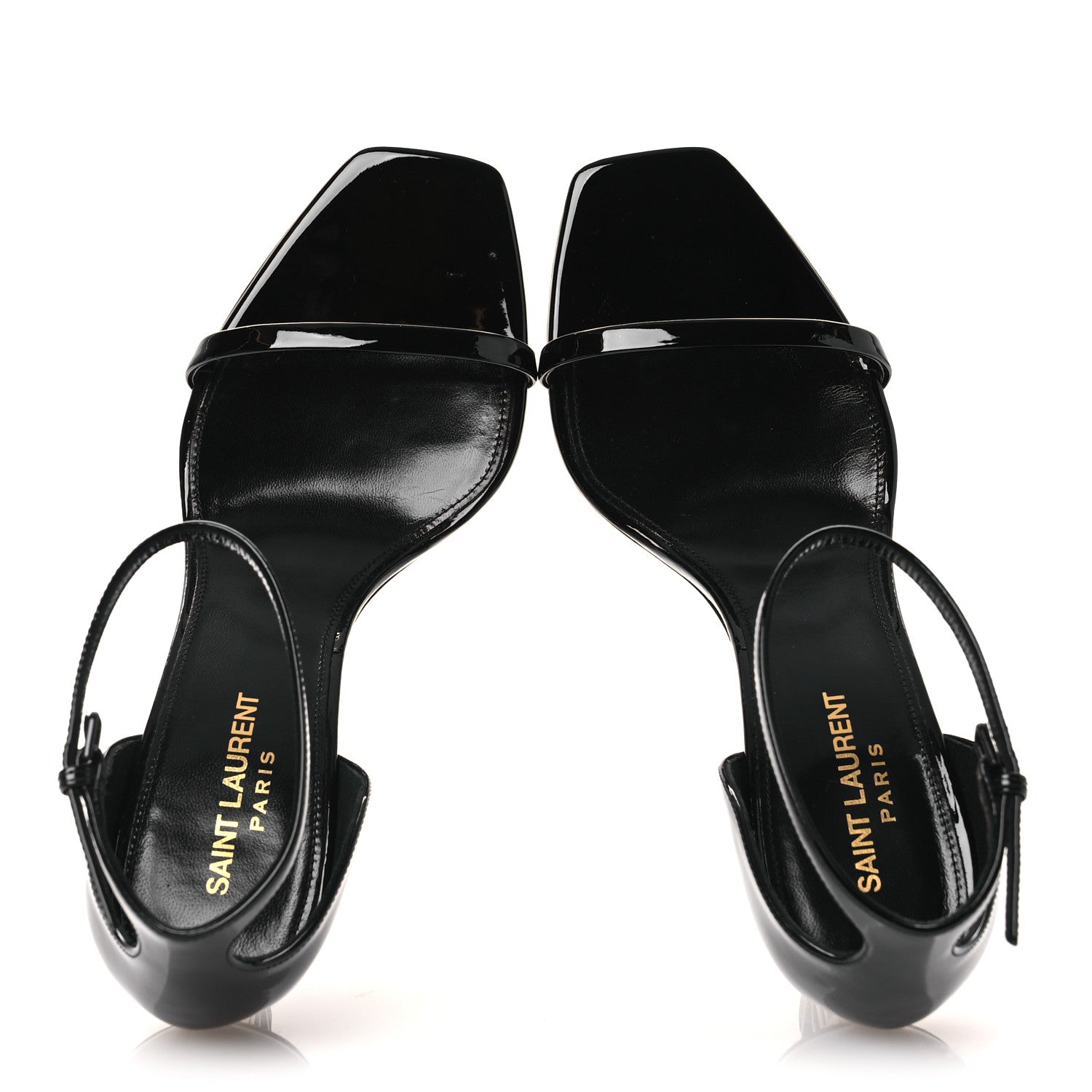 Saint Laurent Vernice Chiffon Opyum 85 Sandals 38.5 Black 2 of 13