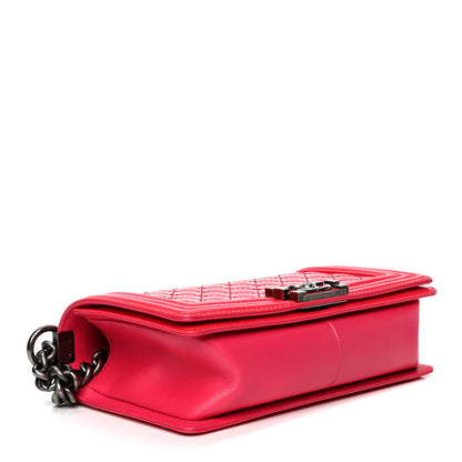 Chanel Patent Quilted Medium Boy Flap Pink 3 of 6
