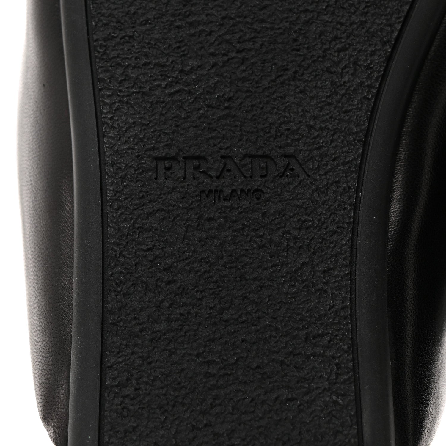 Prada Nappa Soft Padded Metal Triangle Logo Lug Sole 20mm Mules 36 Black 8 of 9