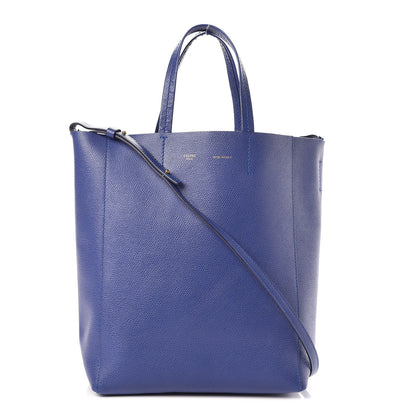 Celine Grained Calfskin Small Vertical Cabas Indigo 1 of 15