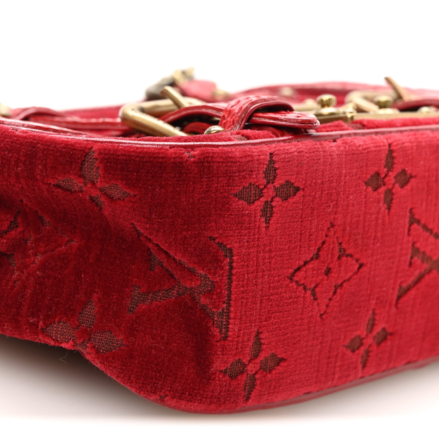 Louis Vuitton Monogram Velours Alligator Gracie PM Rouge 8 of 10