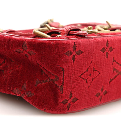 Louis Vuitton Monogram Velours Alligator Gracie PM Rouge 8 of 10