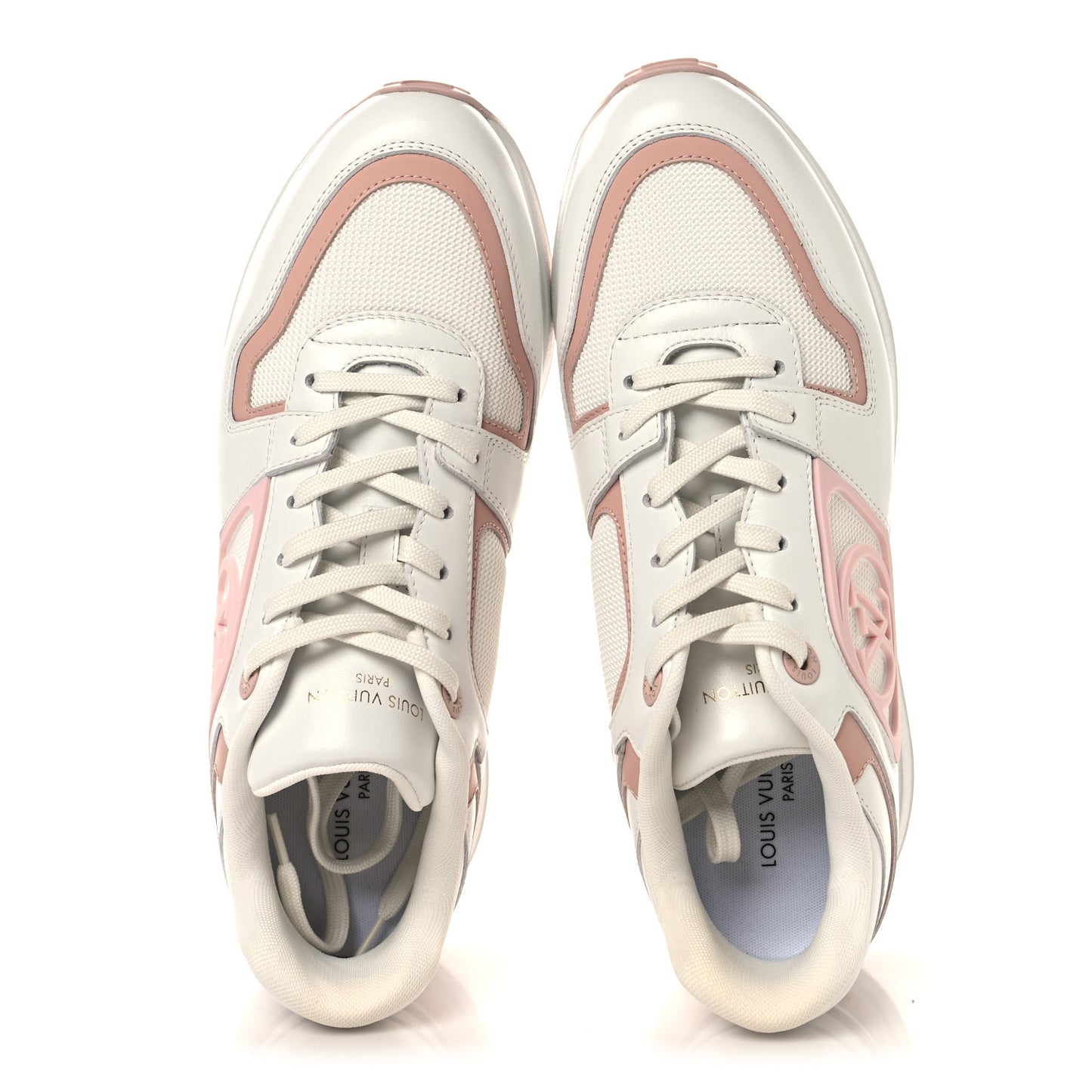 Calfskin Neo Run Away Sneakers 39 White Pink