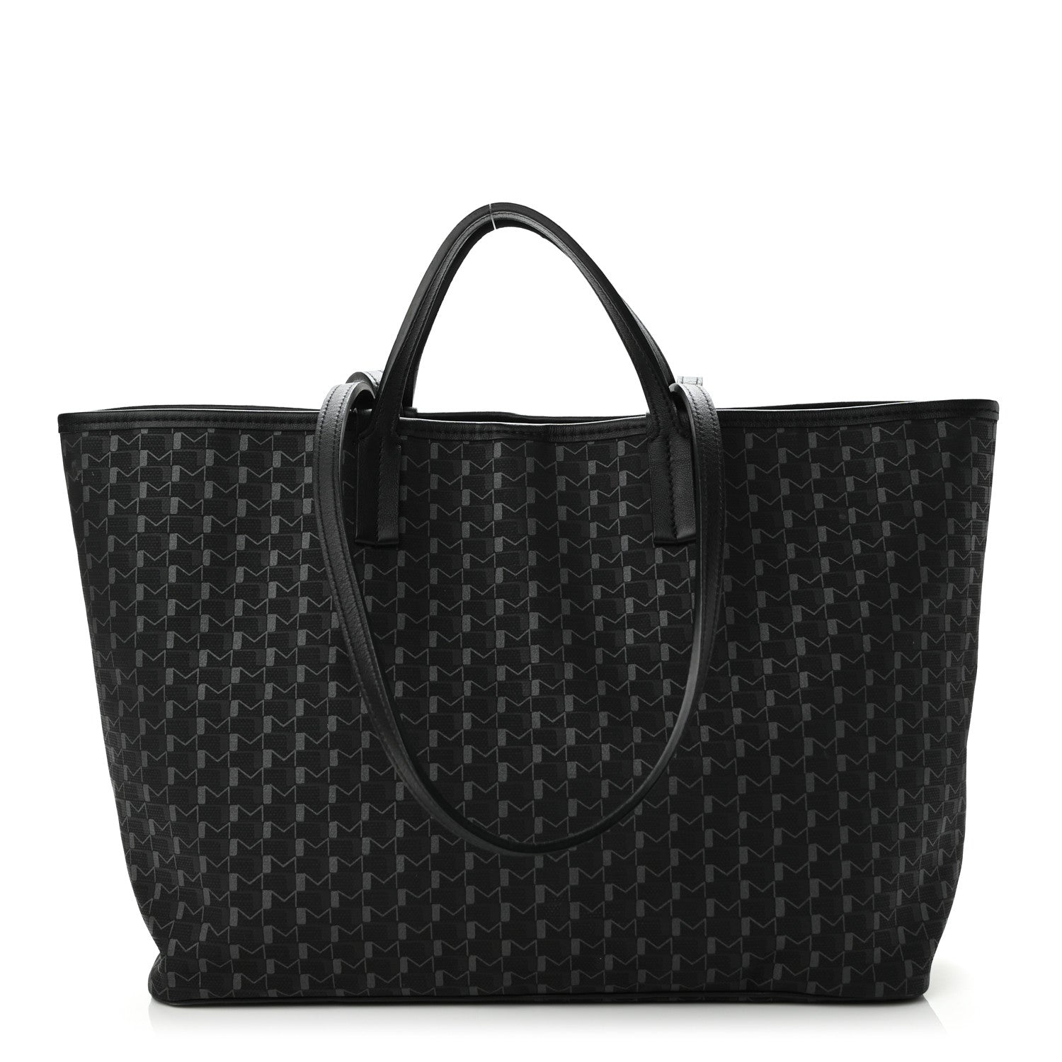 Moynat Calfskin Canvas 1920 M Monogram MM Tote Black Multicolor 1 of 9