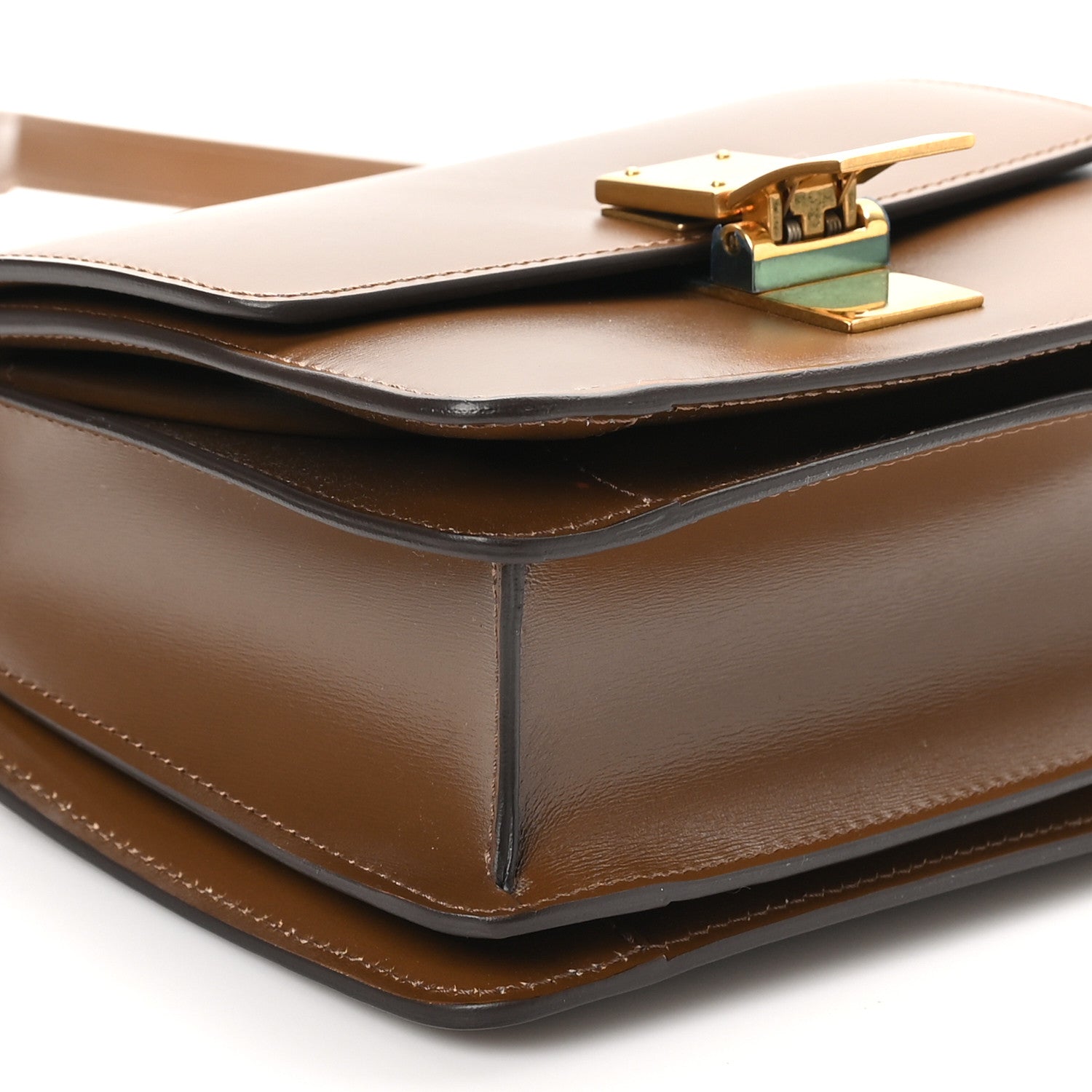 Celine Box Calfskin Small Classic Box Flap Bag Camel 8 of 9