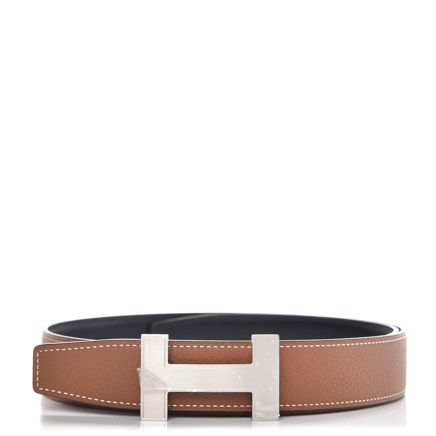 Hermes Swift Togo 32mm Quizz H Belt 80 Black Gold 1 of 8