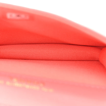 Chanel Shiny Lambskin Quilted Card Holder On Chain Pink 5 of 11