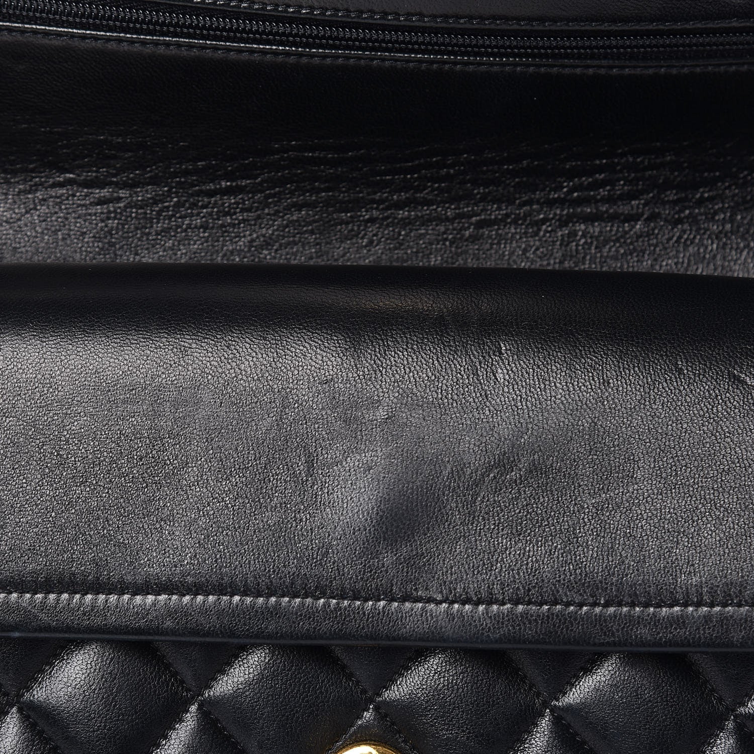 Chanel Lambskin Quilted Medium Double Flap Black 12 of 27