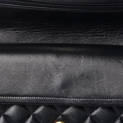 Chanel Lambskin Quilted Medium Double Flap Black 12 of 27