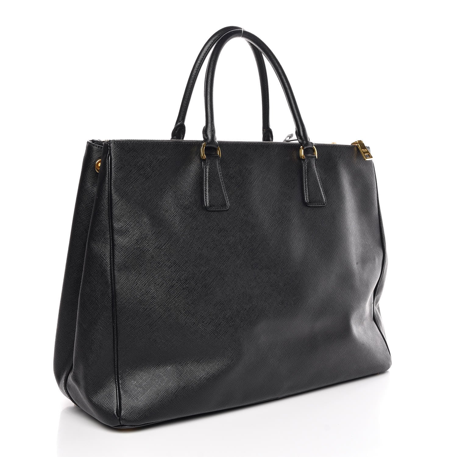 Prada Saffiano Lux Extra Large Galleria Double Zip Tote Black 3 of 14