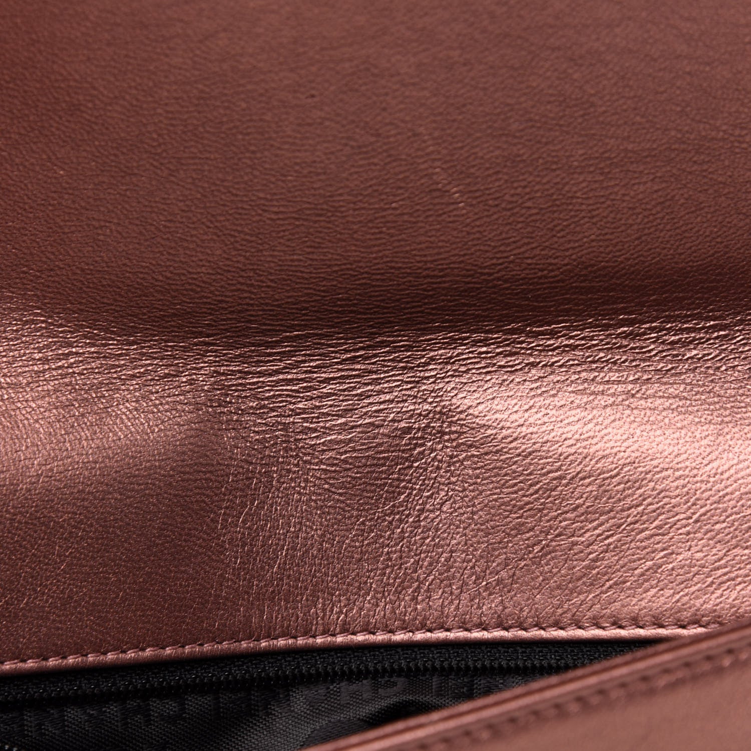 Chanel Metallic Lambskin Camellia Single Flap Bronze 7 of 10
