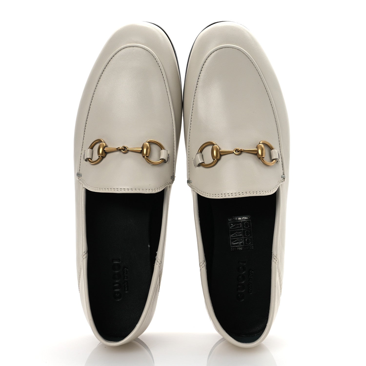 Gucci Calfskin Womens Jordaan Loafers 35.5 Mystic White 2 of 14
