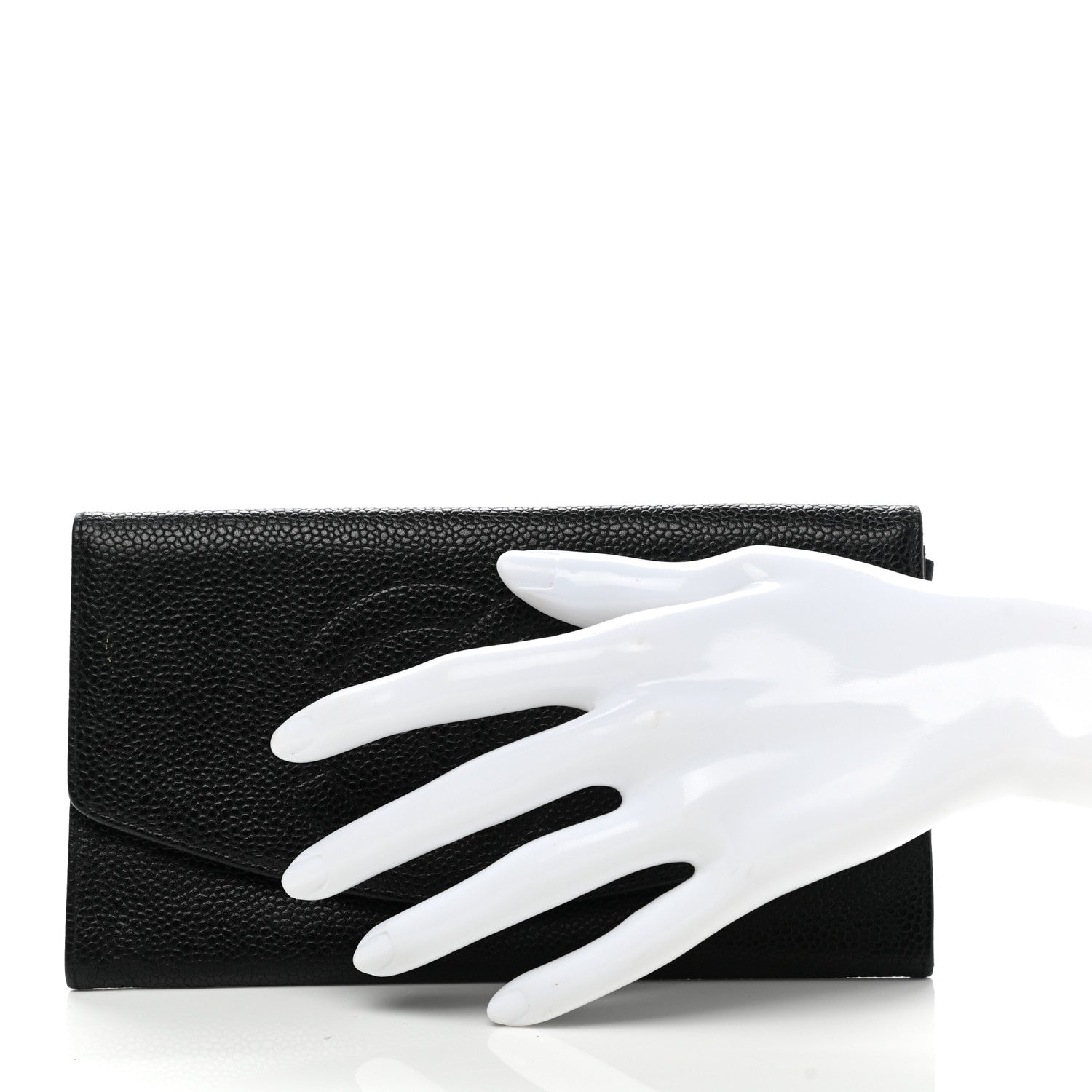 Chanel Caviar Timeless CC Yen Wallet Black 2 of 9