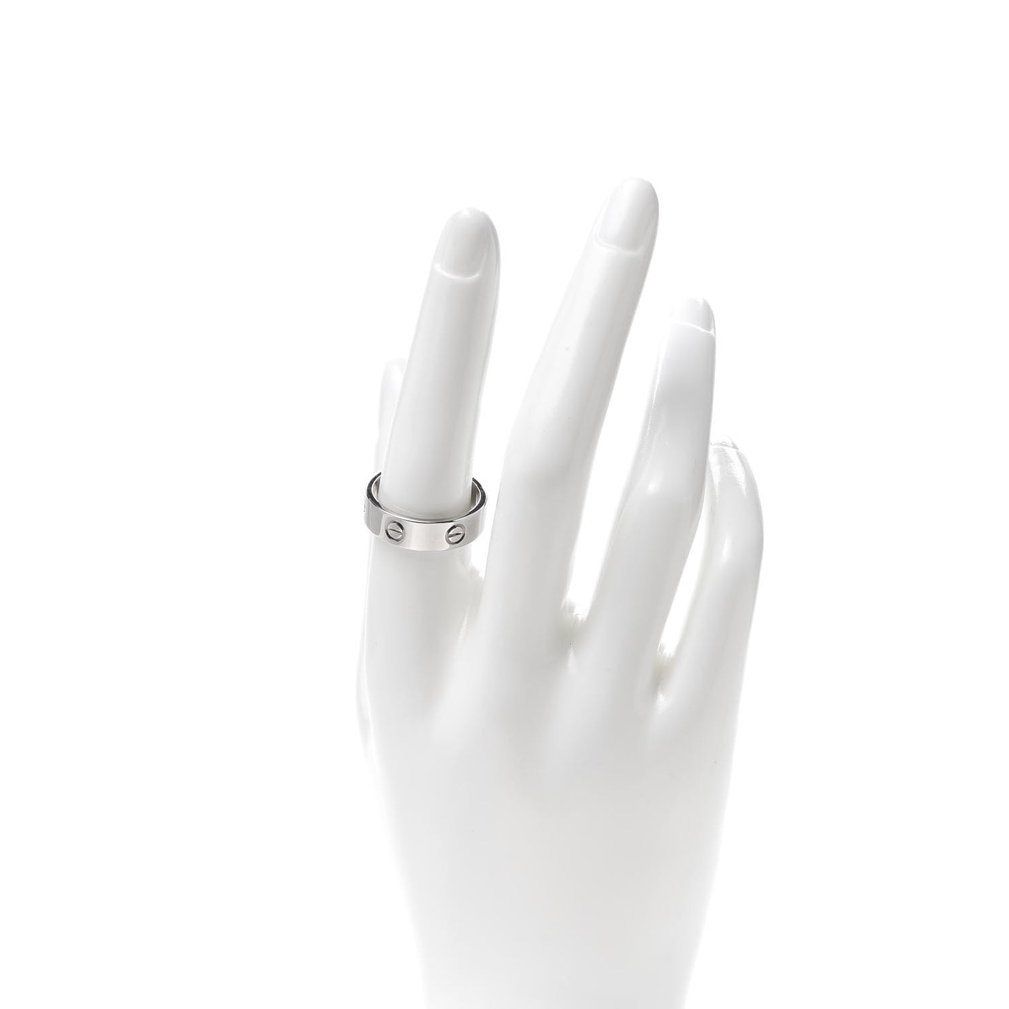 18K White Gold 5.5mm LOVE Ring 58 8.25