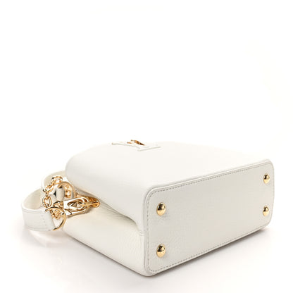 Louis Vuitton Taurillon Small Chain My Capucines Snow 4 of 10