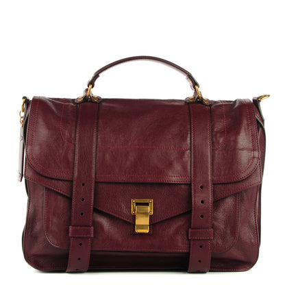Proenza Schouler Lambskin Large PS1 Satchel Burgundy 1 of 11