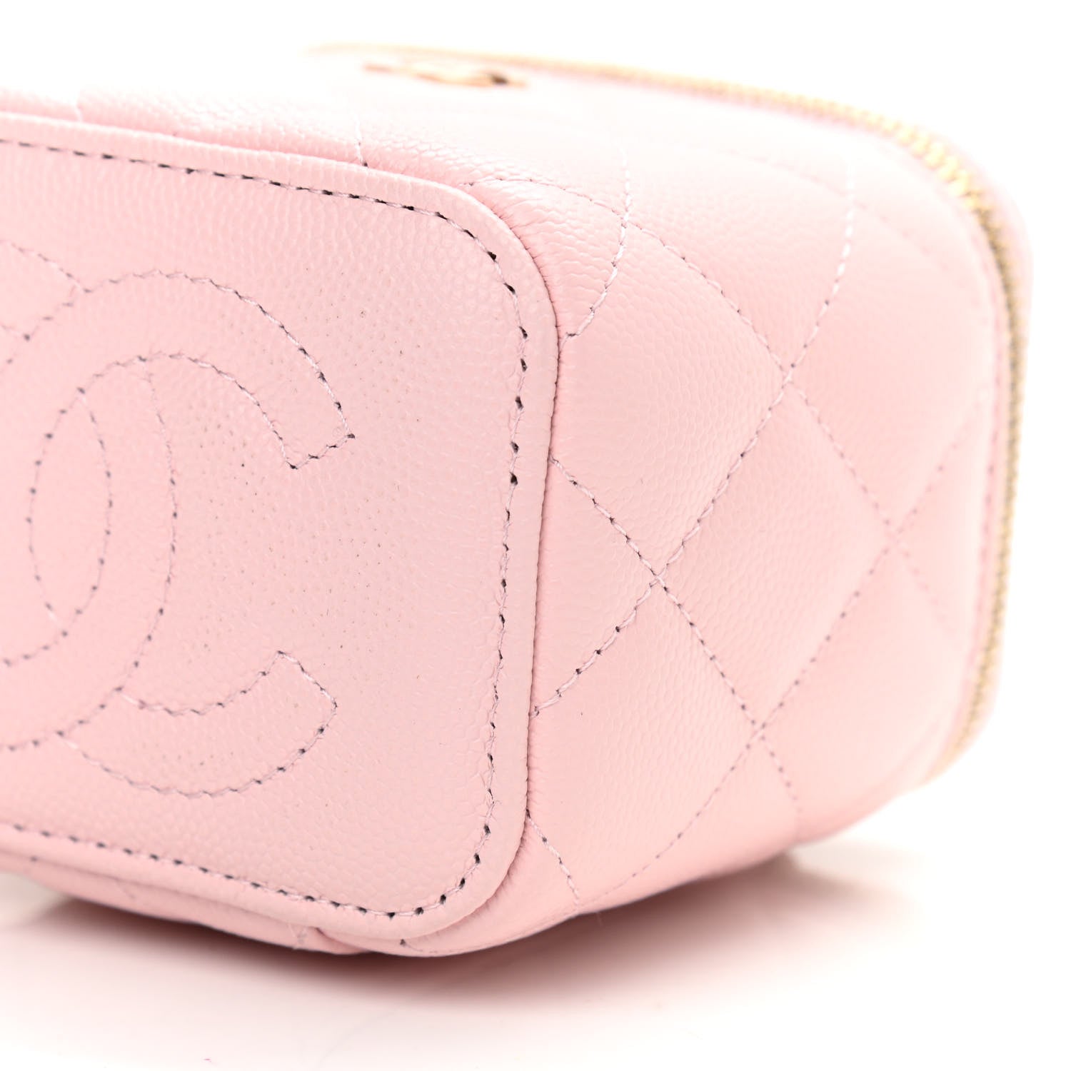 Chanel Caviar Quilted Mini Vanity Case With Chain Light Pink 7 of 8