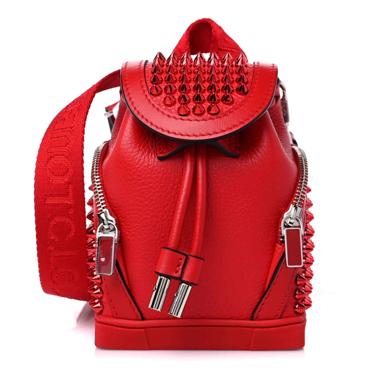 Christian Louboutin Calfskin Spiked Mini Explorafunk Keyring Bag Loubi 1 of 9