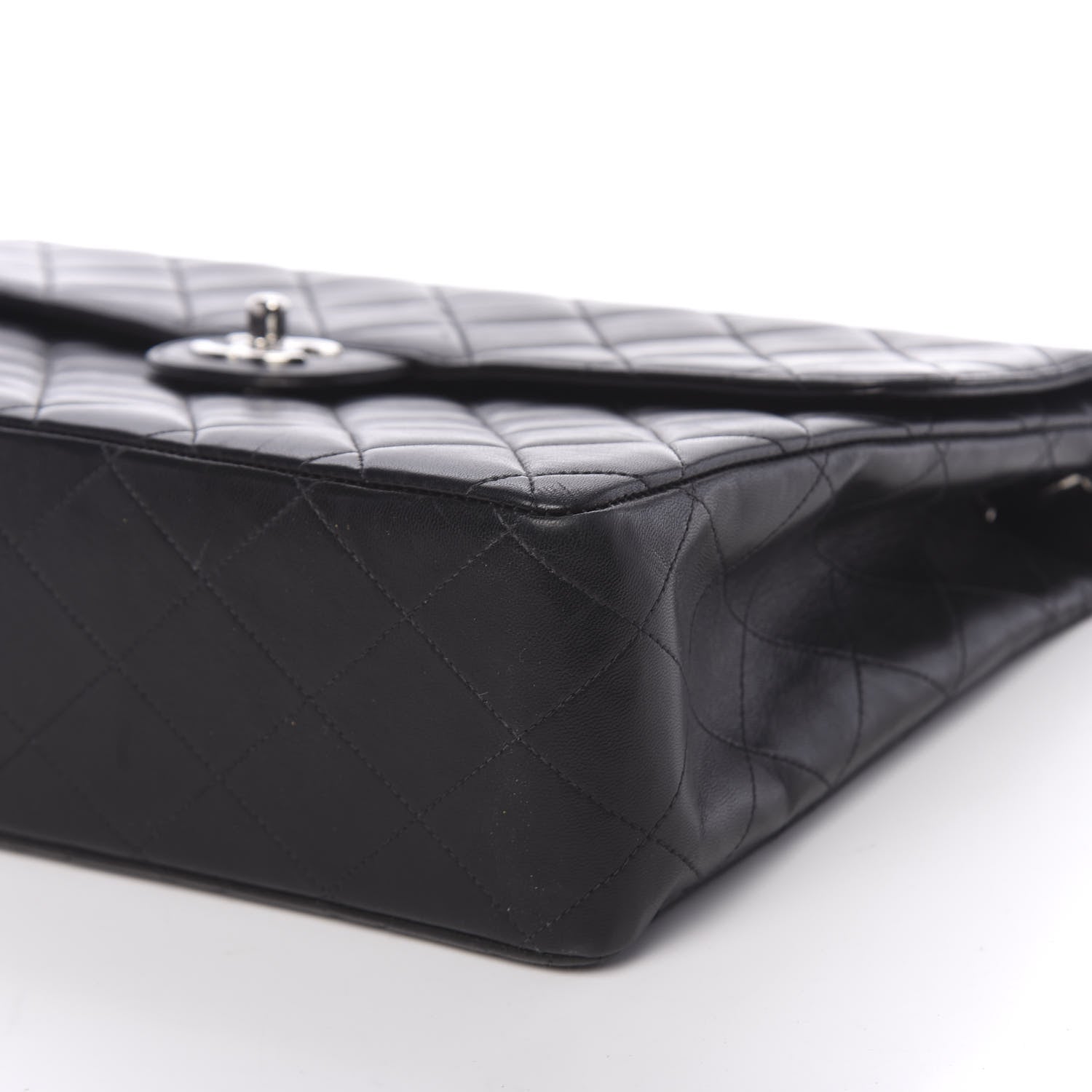 Chanel Lambskin Quilted Jumbo Single Flap Black 9 of 10