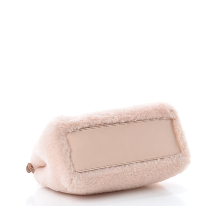 Fendi Shearling Shiny Nappa Mini Peekaboo Iconic Satchel Light Rose 4 of 15