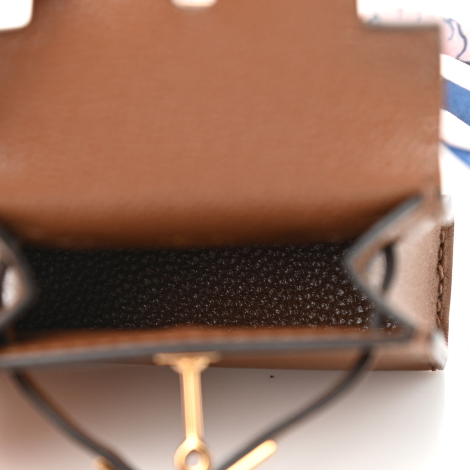 Hermes Tadelakt Mini Kelly Twilly Bag Charm Alezan 4 of 7
