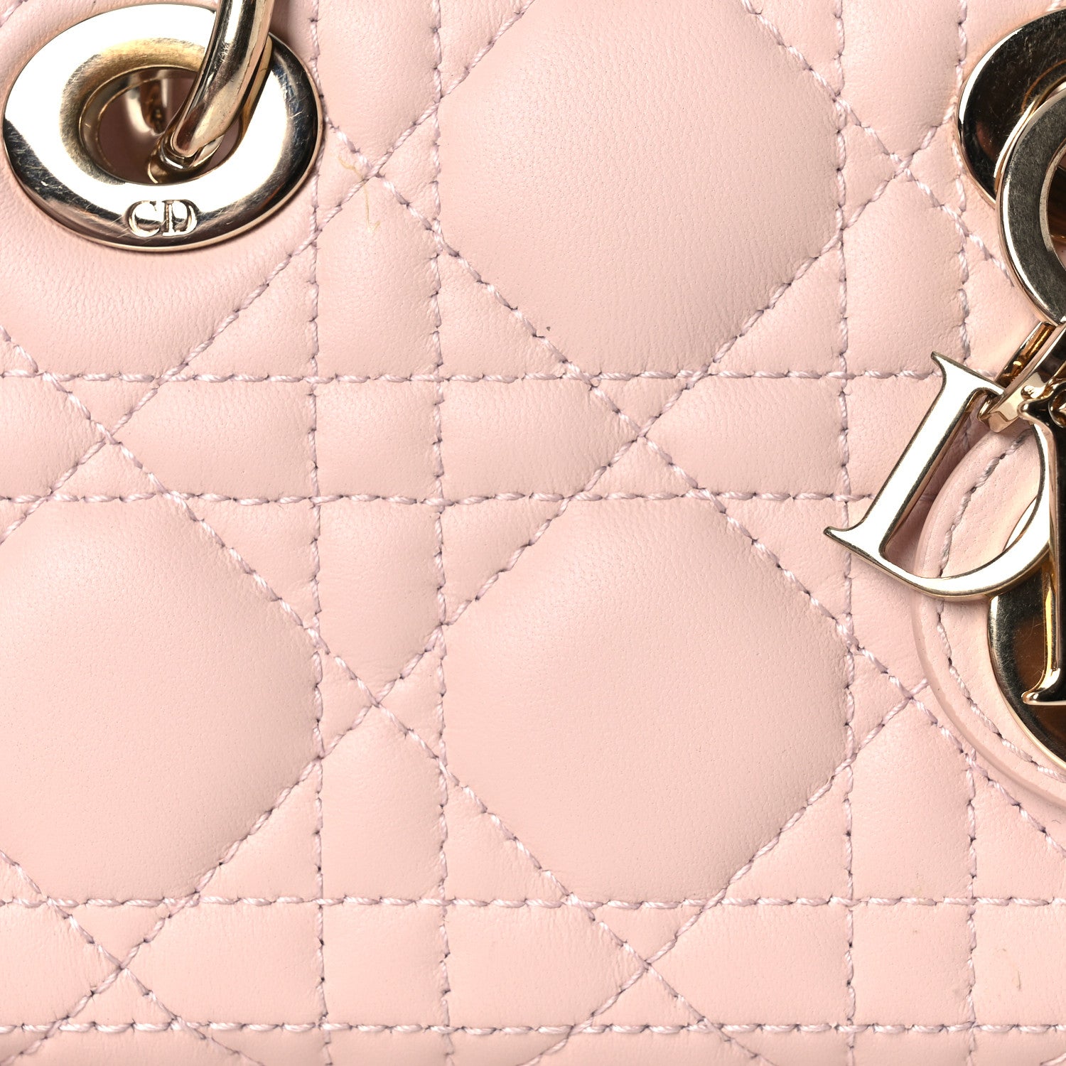 Christian Dior Lambskin Cannage Micro Lady D-Joy Rose Poudre 8 of 17