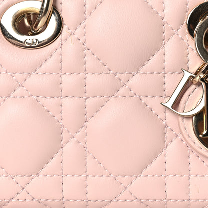 Christian Dior Lambskin Cannage Micro Lady D-Joy Rose Poudre 8 of 17