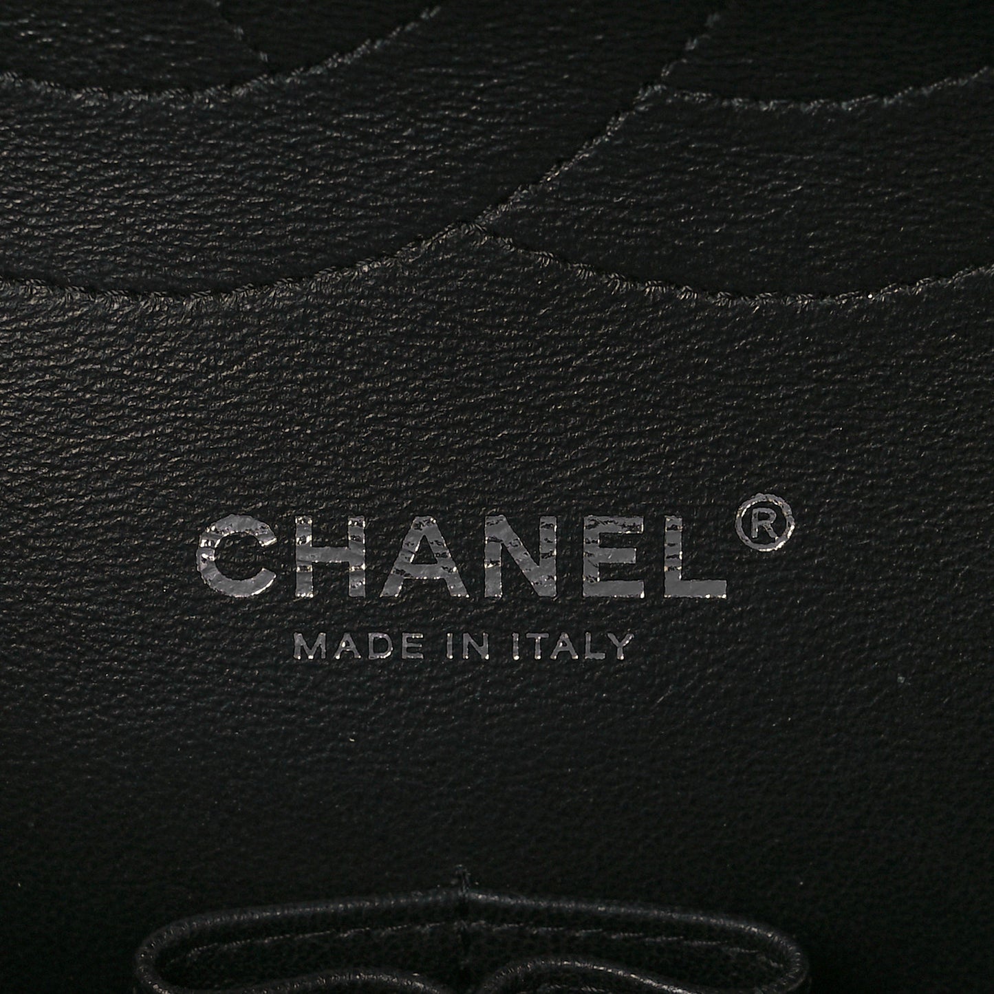 Crumpled Calfskin Quilted Jumbo Double Flap So Black