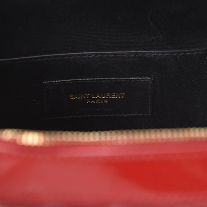 Saint Laurent Patent Matelasse Vicky Monogram Belt Bag Red 6 of 11