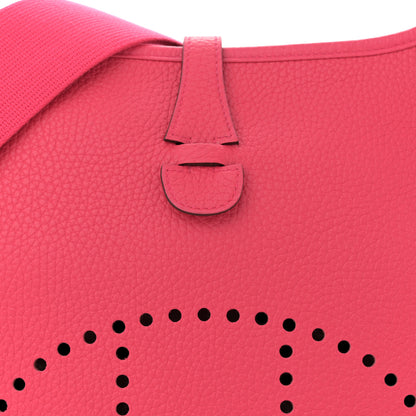 Hermes Taurillon Clemence Evelyne III PM Rose Extreme 8 of 11