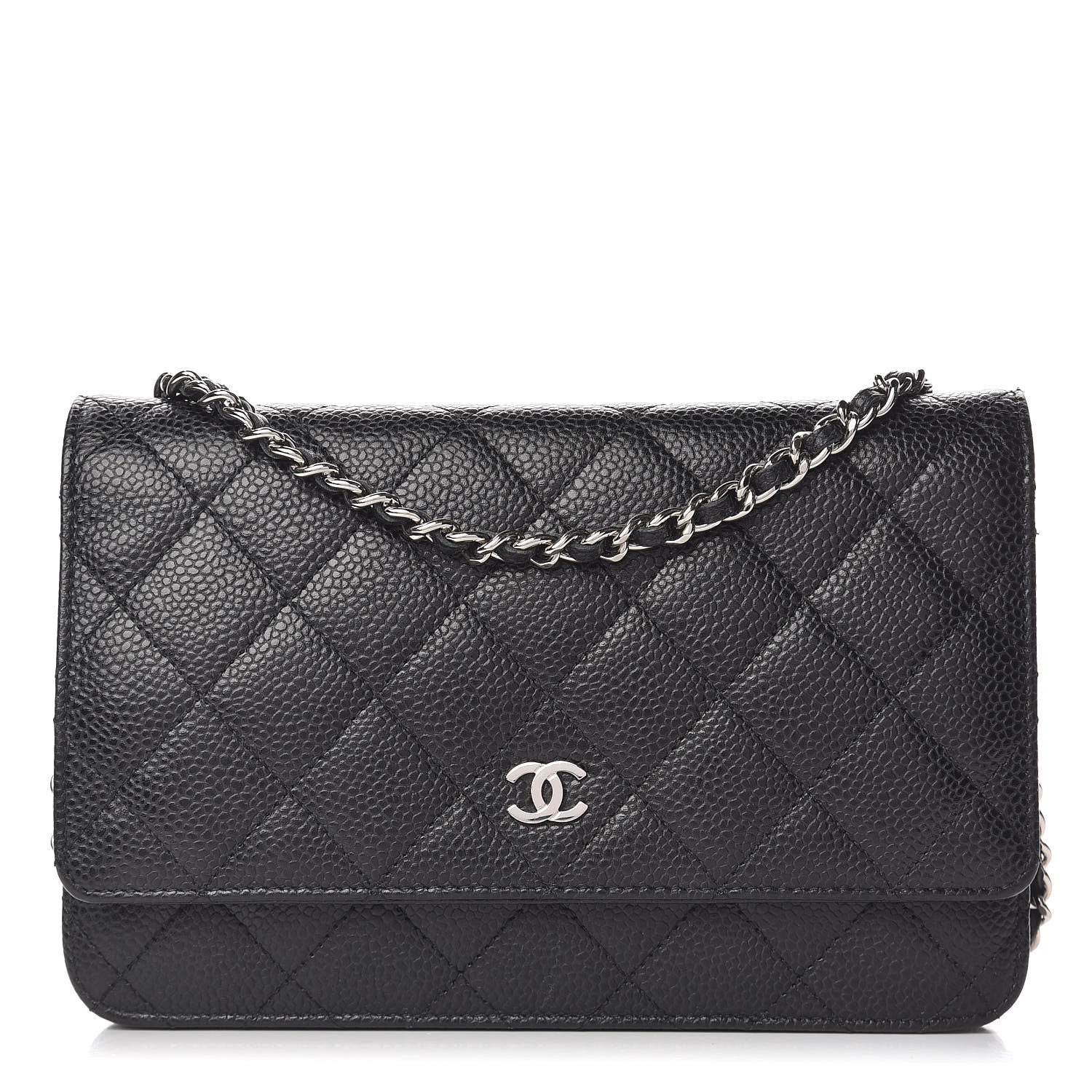 Chanel Caviar Quilted Wallet On Chain WOC Black 1 of 10