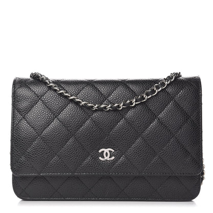 Chanel Caviar Quilted Wallet On Chain WOC Black 1 of 10