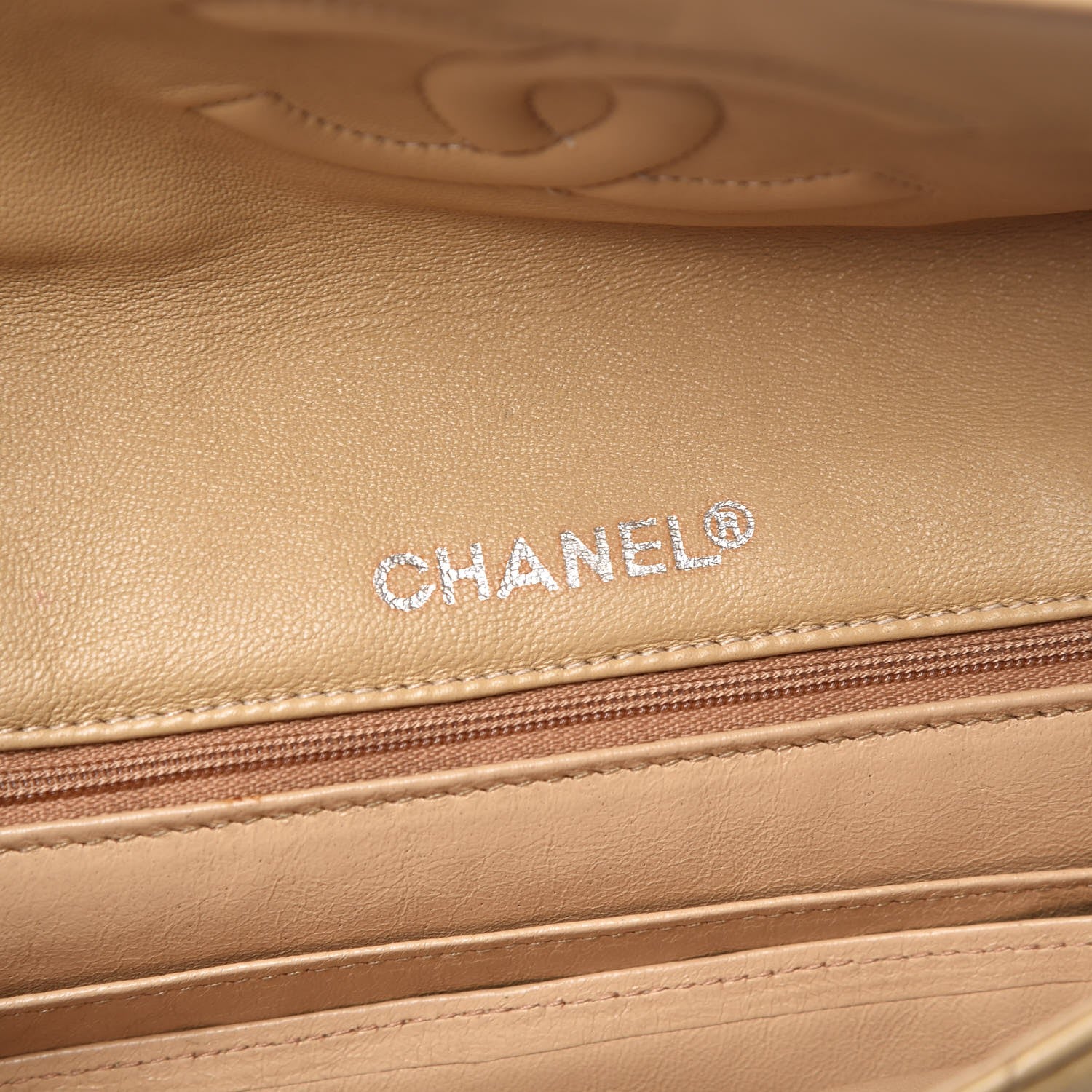 Chanel Lambskin Quilted Jumbo Single Flap Beige 8 of 16