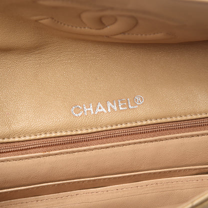 Chanel Lambskin Quilted Jumbo Single Flap Beige 8 of 16