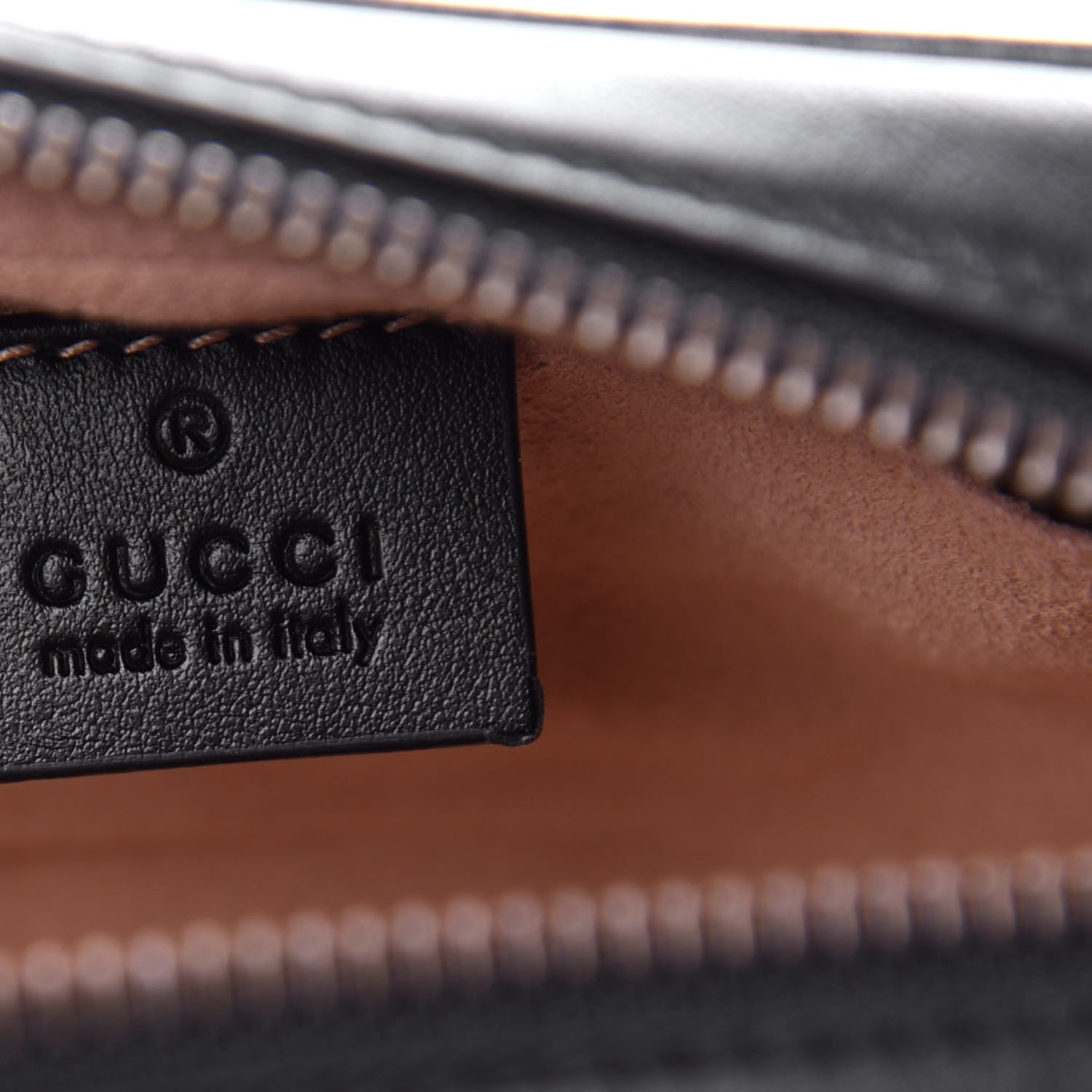 Gucci Calfskin Matelasse Mini GG Marmont Chain Shoulder Bag Black 6 of 10