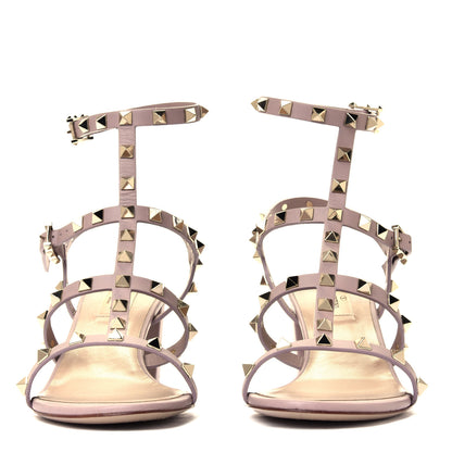 Valentino Garavani Calfskin Rockstud 60mm City Sandals 39 Poudre 2 of 4