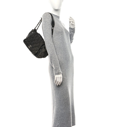 Chanel Calfskin Bubble Quilt Accordion Flap Grey 2 of 11