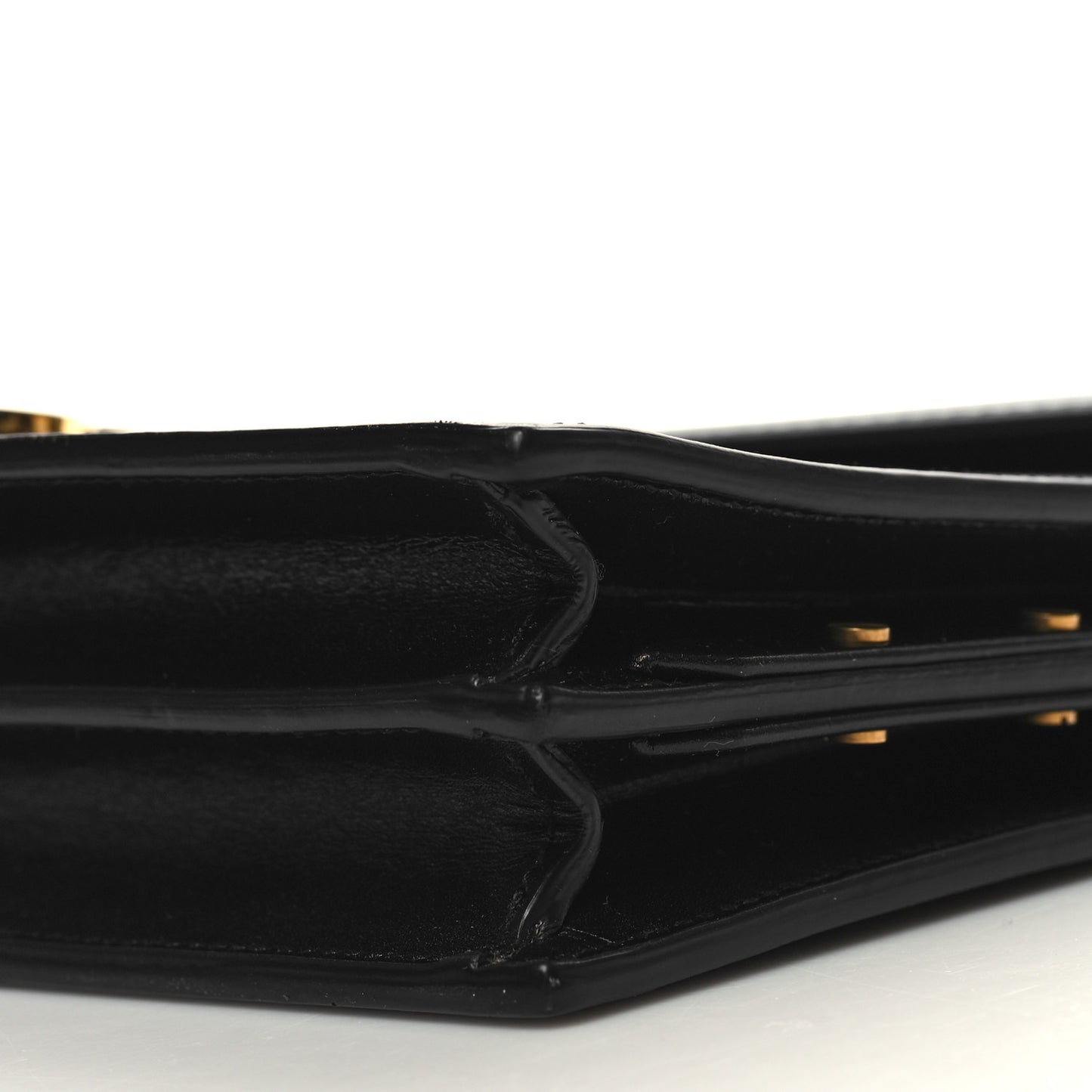 Smooth Calfskin Monogram Cassandra Clasp Bag Black
