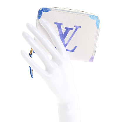 Louis Vuitton Monogram Giant By The Pool Zippy Coin Purse Blue 2 of 7