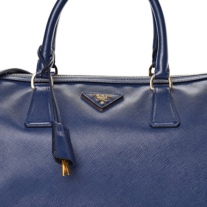 Prada Saffiano Lux Bauletto Bleuette 10 of 10