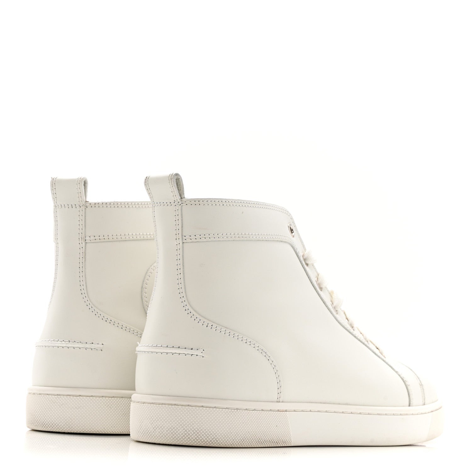 Christian Louboutin Calfskin Mens Louis High Top Sneakers 42 White 5 of 13